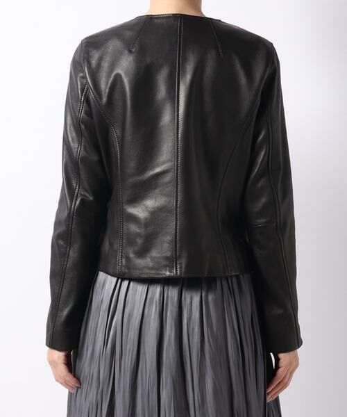＊＊allureville / アルアバイル その他アウター | レザークルーネックブルゾン | 詳細3