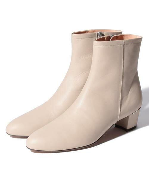 ＊＊allureville / アルアバイル ブーツ（ショート丈） | ヒールメタルショートブーツ（ベージュ）