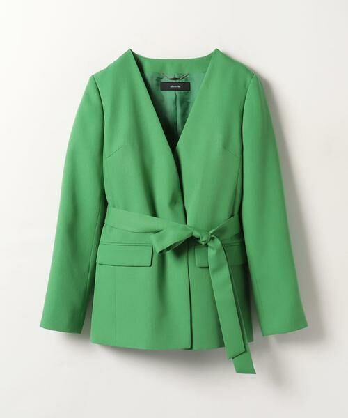 セール】 ノーカラーベルテッドジャケット （テーラード