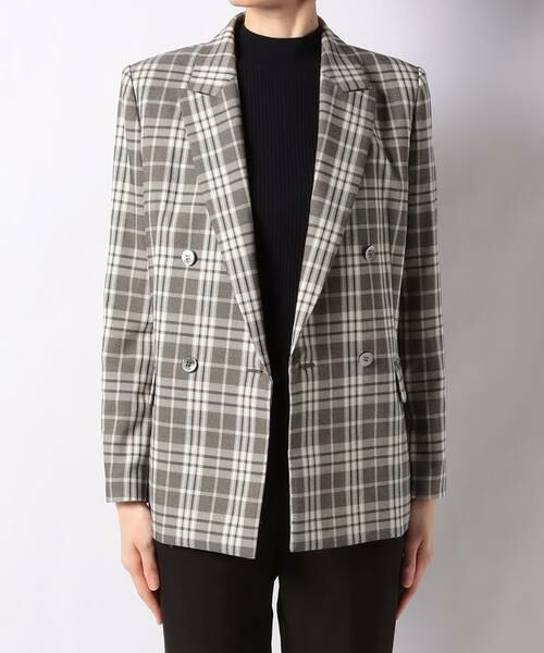 セール】 チェックダブルジャケット （テーラードジャケット