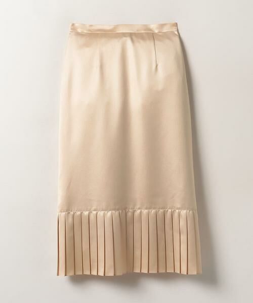 ＊＊allureville / アルアバイル スカート | ヘムプリーツタイトスカート（ベージュ）