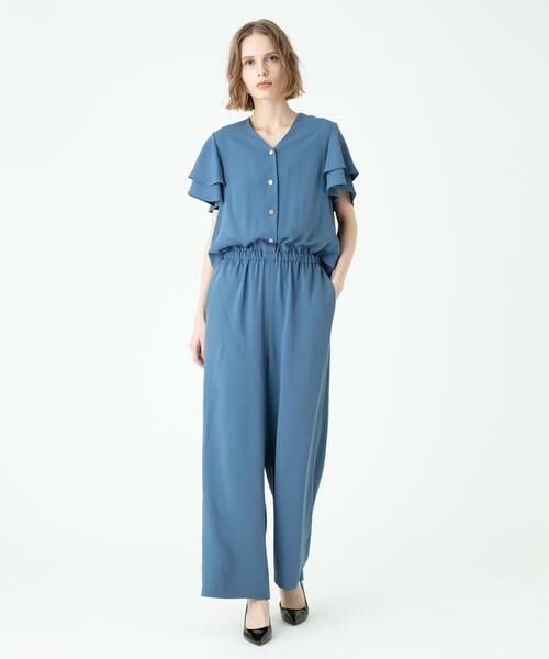 roughlow slit sleeve オールインワン　ネイビー　新品 roughlow slit sleeve オールインワン ネイビー 新品