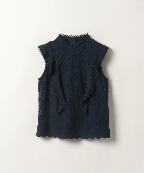 ＊＊allureville / アルアバイル シャツ・ブラウス | レースカスケードブラウス（ネイビー）