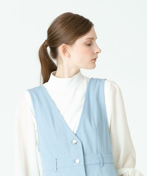 **allureville / アルアバイル ワンピース | カラーデニムタイトフィットワンピース | 詳細4