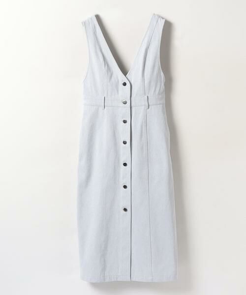 **allureville / アルアバイル ワンピース | カラーデニムタイトフィットワンピース(ライトグレー)