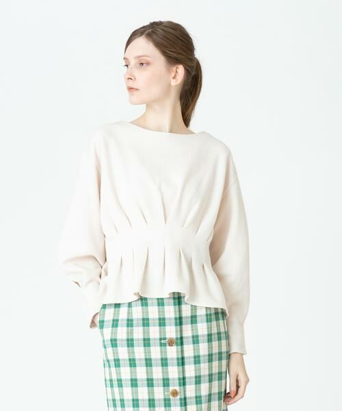 ＊＊allureville / アルアバイル カットソー | メニータックスクエアプルオーバー（オフホワイト）