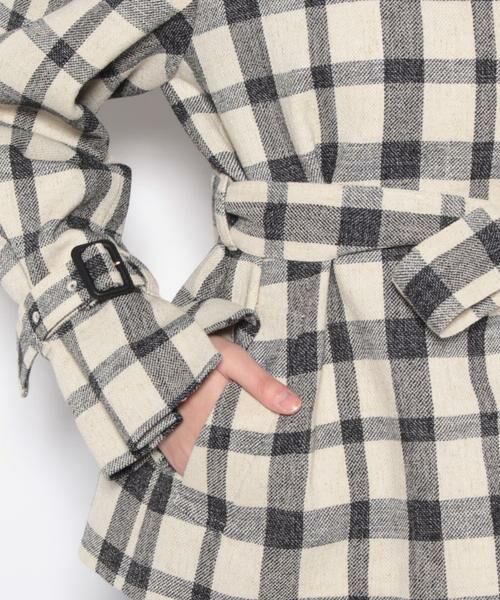セール】 チェックステンカラーショートコート （その他アウター