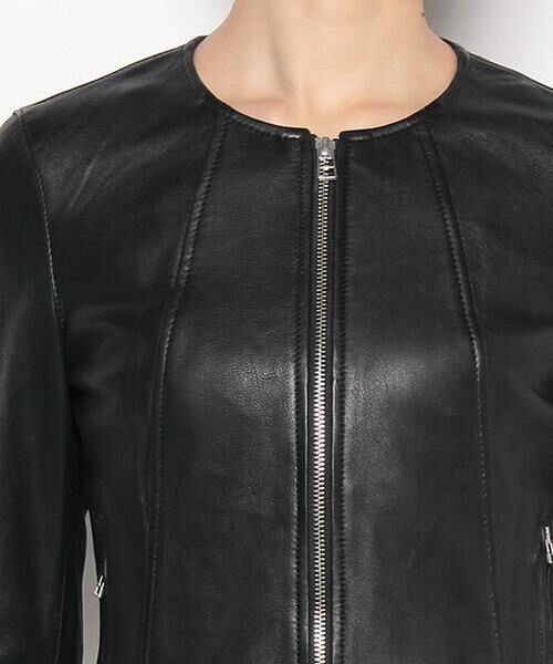 レザークルーネックブルゾン （その他アウター）｜＊＊allureville