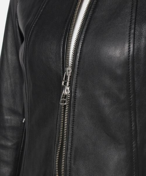 レザークルーネックブルゾン （その他アウター）｜＊＊allureville