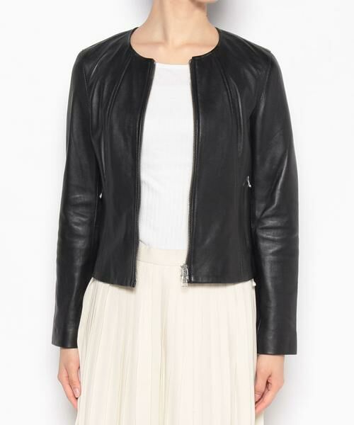 レザークルーネックブルゾン （その他アウター）｜＊＊allureville