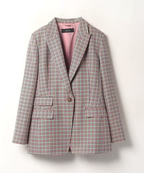 ＊＊allureville / アルアバイル テーラードジャケット | リオペルチェック1Bテーラードジャケット（ピンク）