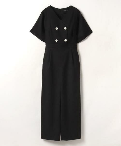 ＊＊allureville / アルアバイル サロペット・オールインワン | ダブルブレストオールインワン（ブラック）