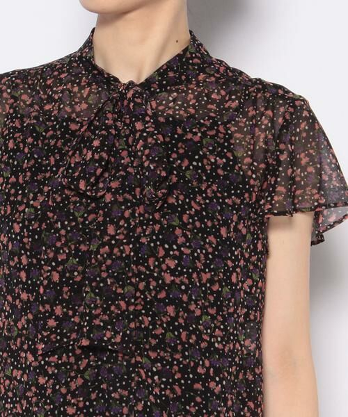 allureville - allureville ドットスモールフラワーボウタイブラウス セットアップ対応商品】ドットスモールフラワーボウタイブラウス