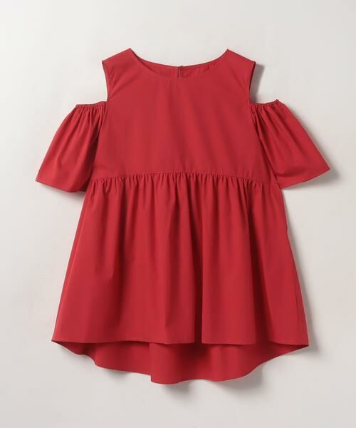 ＊＊allureville / アルアバイル シャツ・ブラウス | オープンショルダーブラウス（レッド）