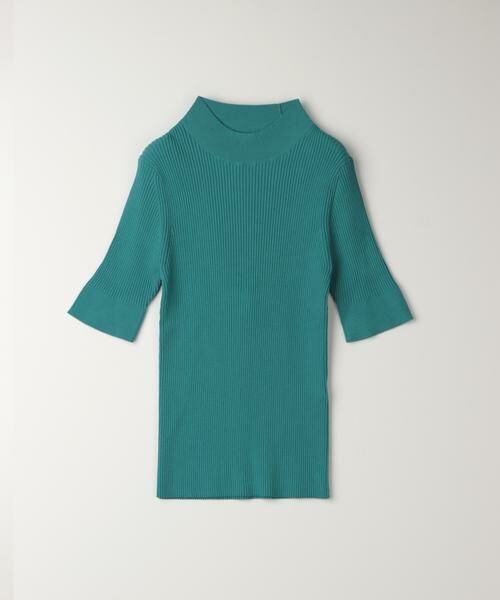 ＊＊allureville / アルアバイル ニット・セーター | 3X3リブモックネックプルオーバー（ターコイズ）