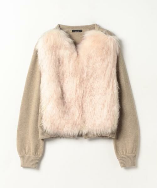 セール】 フェイクファードッキングカーディガン （カーディガン