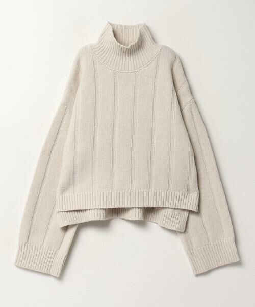 ＊＊allureville / アルアバイル ニット・セーター | ジーロンストライプミドリフプルオーバー（ライトベージュ）