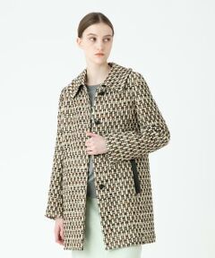 ゴールドラメツイードステンカラーコート