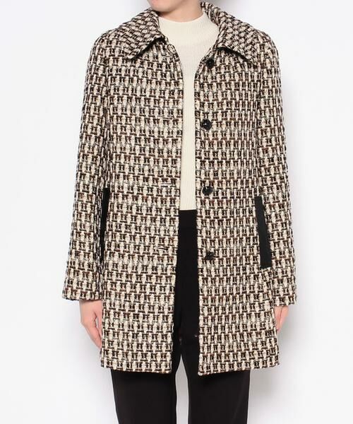 ＊＊allureville / アルアバイル ステンカラーコート | ゴールドラメツイードステンカラーコート | 詳細1