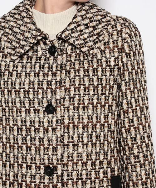 ＊＊allureville / アルアバイル ステンカラーコート | ゴールドラメツイードステンカラーコート | 詳細4