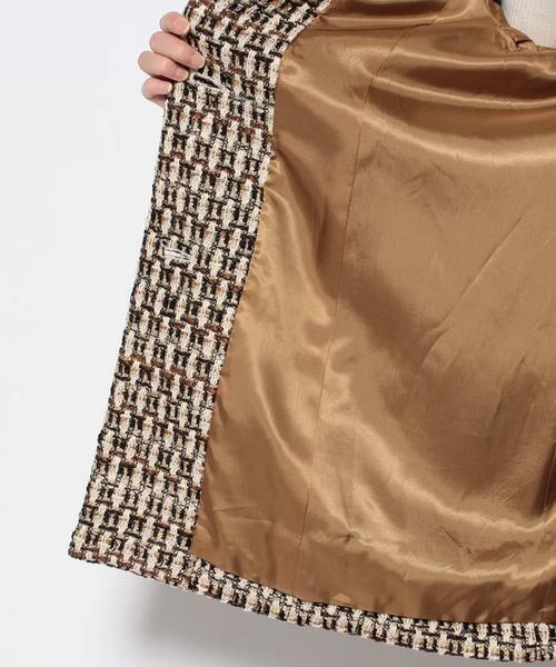 ＊＊allureville / アルアバイル ステンカラーコート | ゴールドラメツイードステンカラーコート | 詳細6