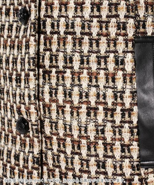 ＊＊allureville / アルアバイル ステンカラーコート | ゴールドラメツイードステンカラーコート | 詳細8