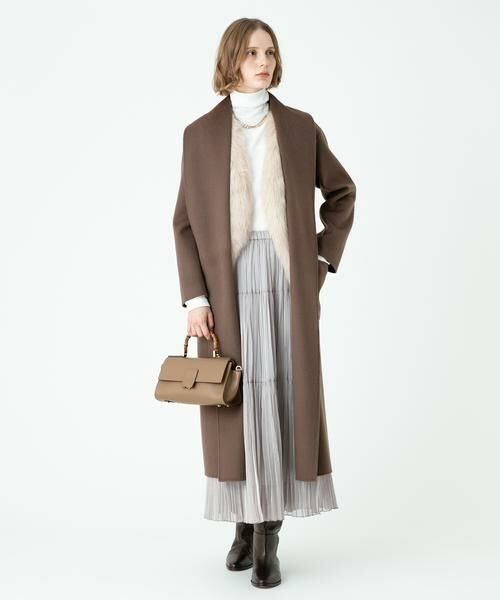 セール】 カシミヤ混リバーショールカラーコート （その他アウター