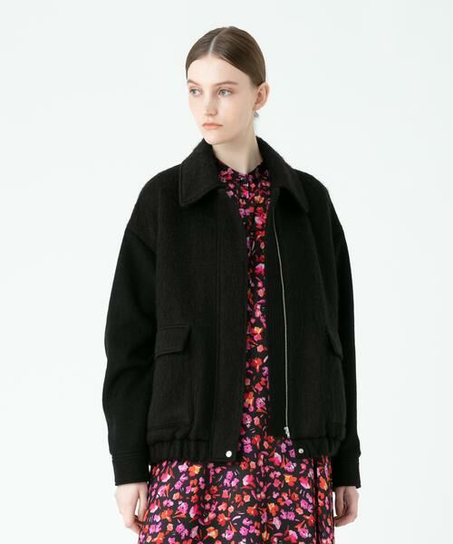 セール】 シャギー圧縮ニットコンビブルゾン （ブルゾン