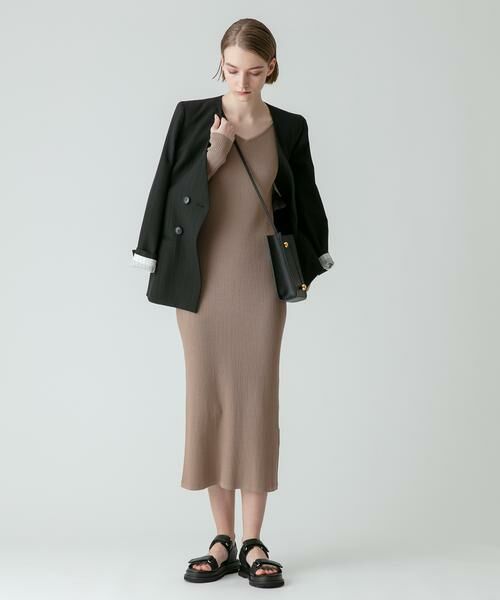 ＊＊allureville / アルアバイル ノーカラージャケット | ピンストライプカラーレスジャケット | 詳細18