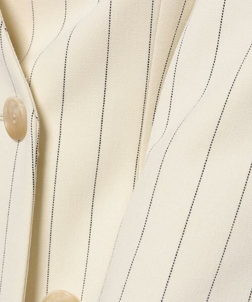 セール】 ピンストライプカラーレスジャケット （ノーカラージャケット