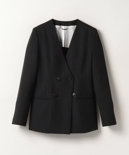 ＊＊allureville / アルアバイル ノーカラージャケット | ピンストライプカラーレスジャケット | 詳細27