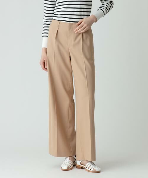 ＊＊allureville / アルアバイル パンツ | ローウエストワイドパンツ（ベージュ）