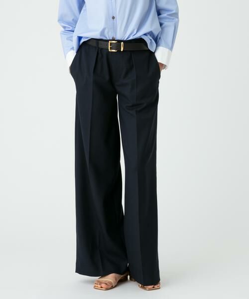 ＊＊allureville / アルアバイル パンツ | ローウエストワイドパンツ（ネイビー）