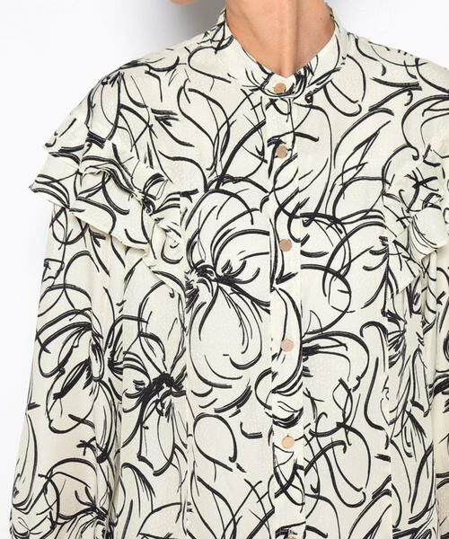 ＊＊allureville / アルアバイル シャツ・ブラウス | ドローイングフラワープリントブラウス | 詳細4