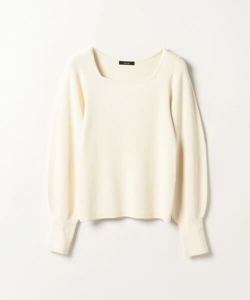 ＊＊allureville / アルアバイル ニット・セーター | スクエアデコルテプルオーバー（オフホワイト）