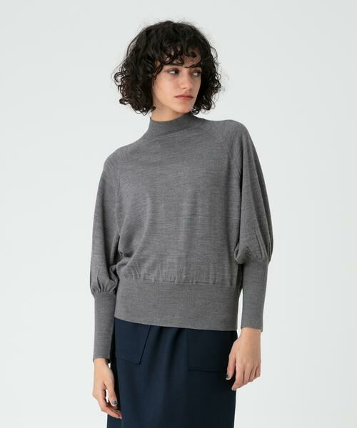 ＊＊allureville / アルアバイル ニット・セーター | コクーンパフスリーブ プルオーバー（グレー）