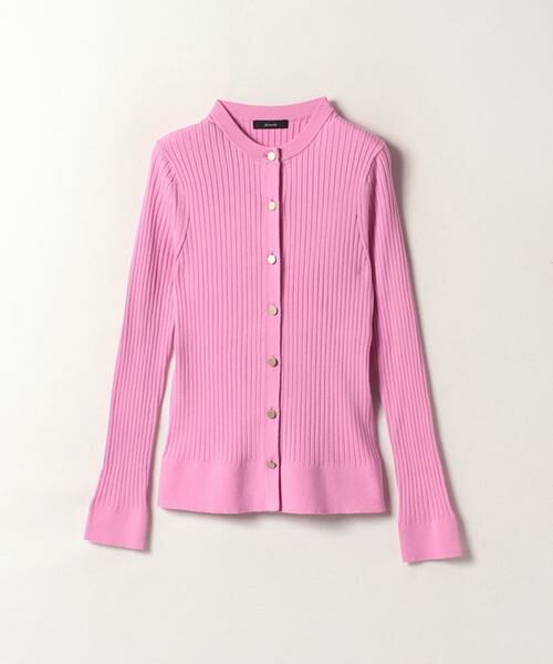 ＊＊allureville / アルアバイル カーディガン・ボレロ | 7X3リブカーディガン（ピンク）