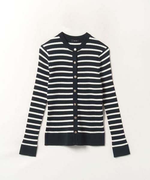 ＊＊allureville / アルアバイル カーディガン・ボレロ | 7X3リブカーディガン（ネイビー1）