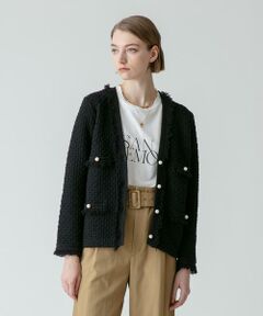 フリゼVネックニットジャケット