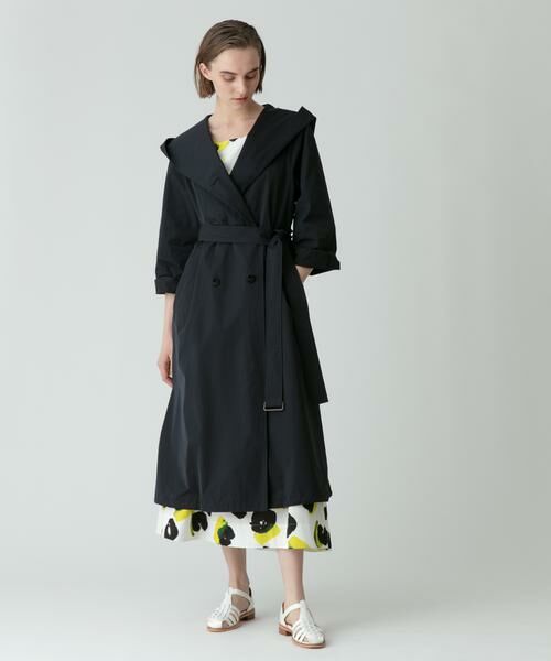 美品\"allureville \"タフタビッグフードライトコート セール】 【LOULOU WILLOUGHBY】ダブルビーバーロングコート