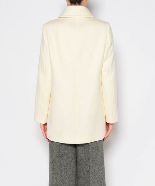 Allureville ウールダブルクロスオフィサーコート　ホワイト セール】 ショートビーバーオフィサーコート （その他アウター