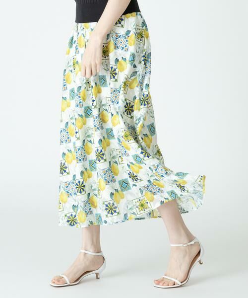 ＊＊allureville / アルアバイル スカート | レモンプリントギャザースカート | 詳細4