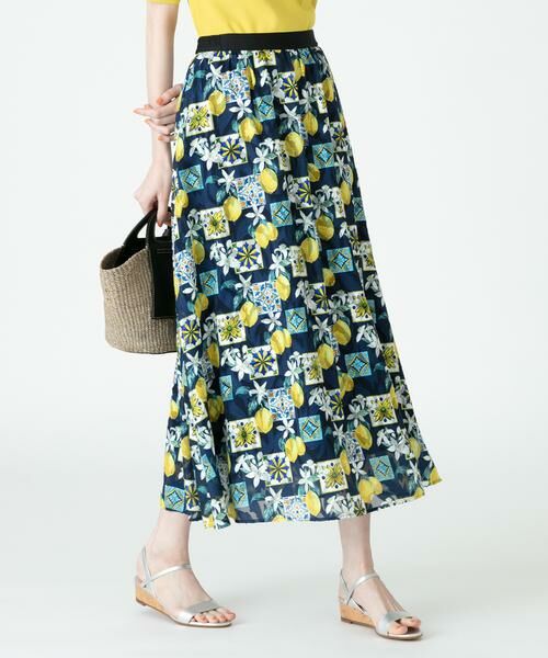 ＊＊allureville / アルアバイル スカート | レモンプリントギャザースカート | 詳細8