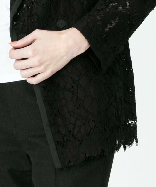 ルルウィルビー☆ケミカルレースジャケット　サイズ2 希少✨現行【ルルウィルビー】リトルブラックケープジャケット オフ