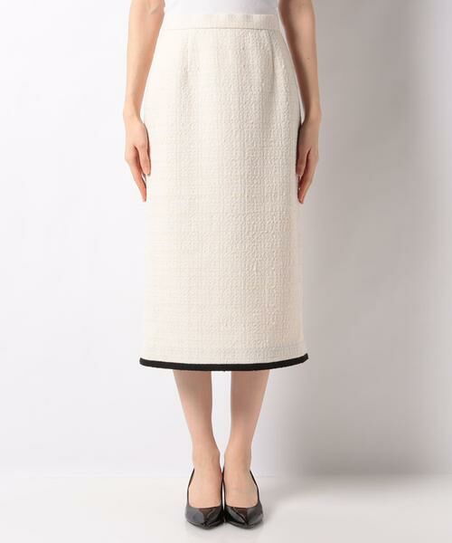 ＊＊allureville / アルアバイル スカート | バイカラーツイードタイトスカート | 詳細1