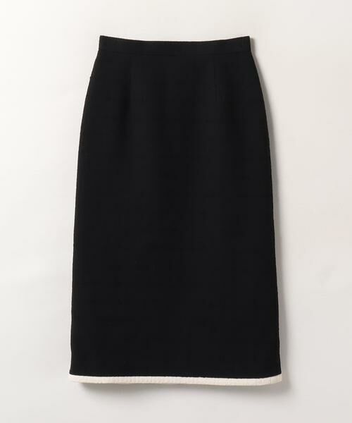 ＊＊allureville / アルアバイル スカート | バイカラーツイードタイトスカート（ブラック）