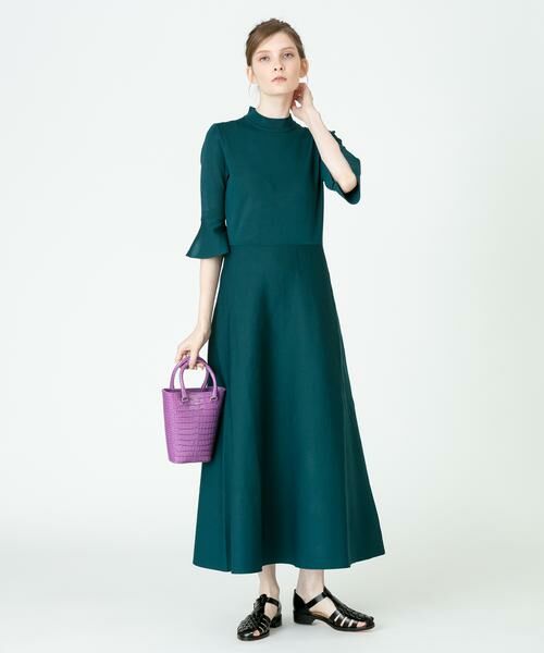 ＊＊allureville / アルアバイル ワンピース | フレアロングワンピース（グリーン）