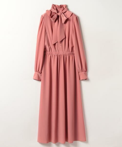 ＊＊allureville / アルアバイル ワンピース | ヴィーナスデシンフリルボウタイワンピース（ピンク）