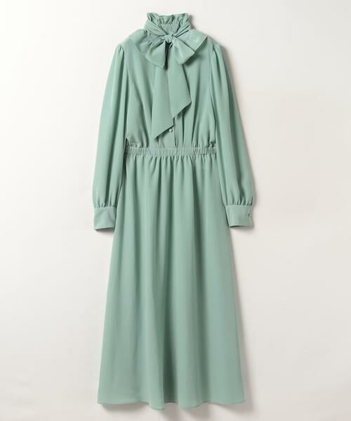 ＊＊allureville / アルアバイル ワンピース | ヴィーナスデシンフリルボウタイワンピース（ミントグリーン）