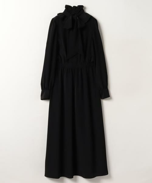 ＊＊allureville / アルアバイル ワンピース | ヴィーナスデシンフリルボウタイワンピース（ブラック）